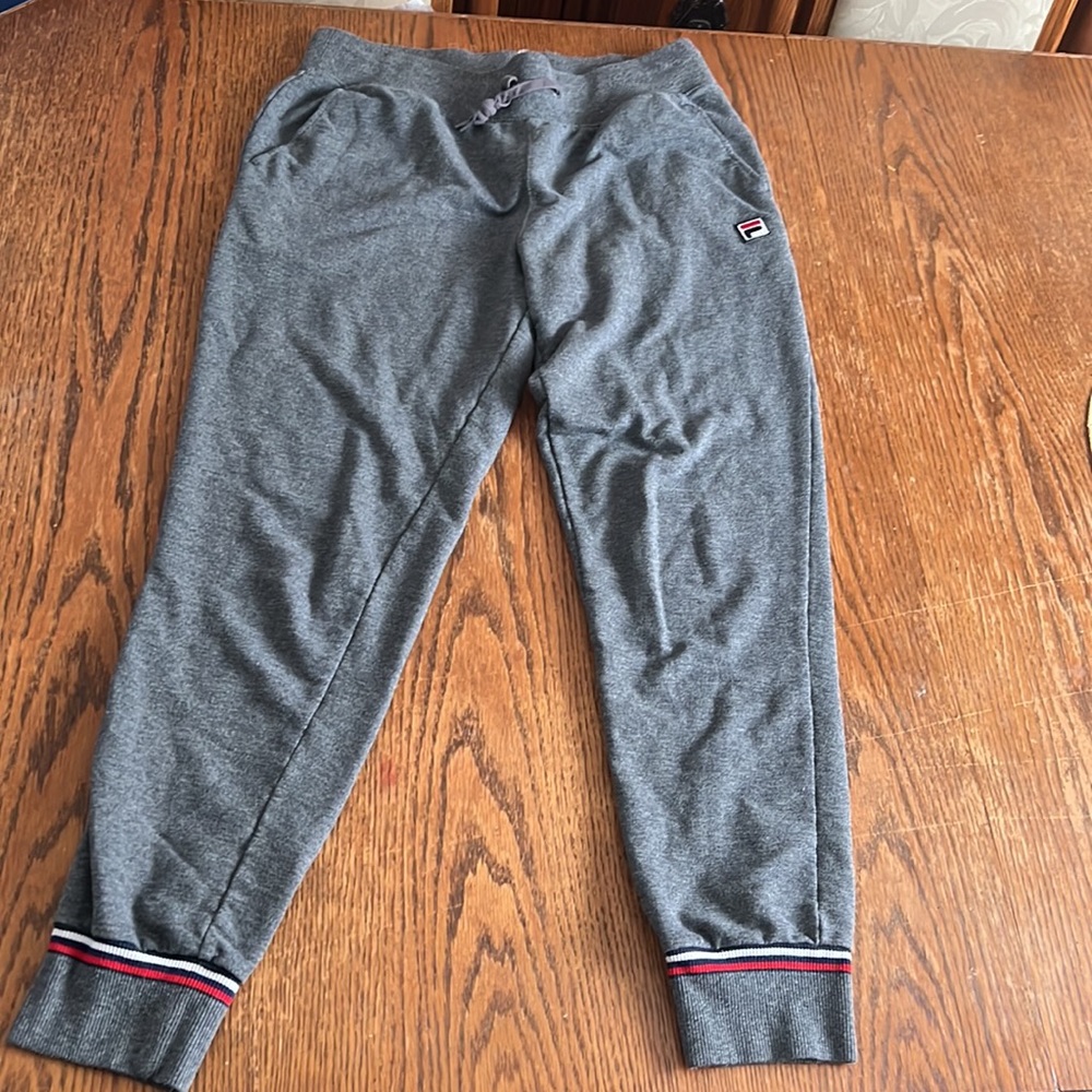 Fila 60% Cotton Signature Logo Joggers Size Medium